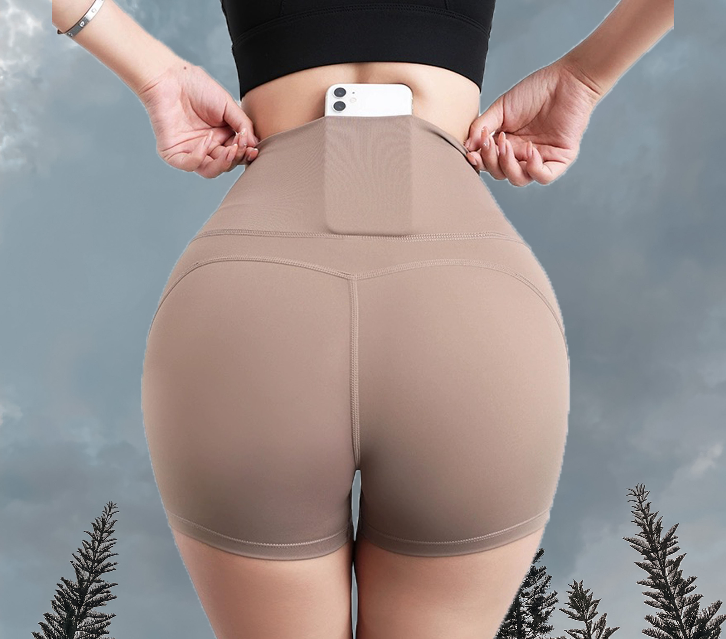 Charlotte Tight Shorts Coco - Back jpg