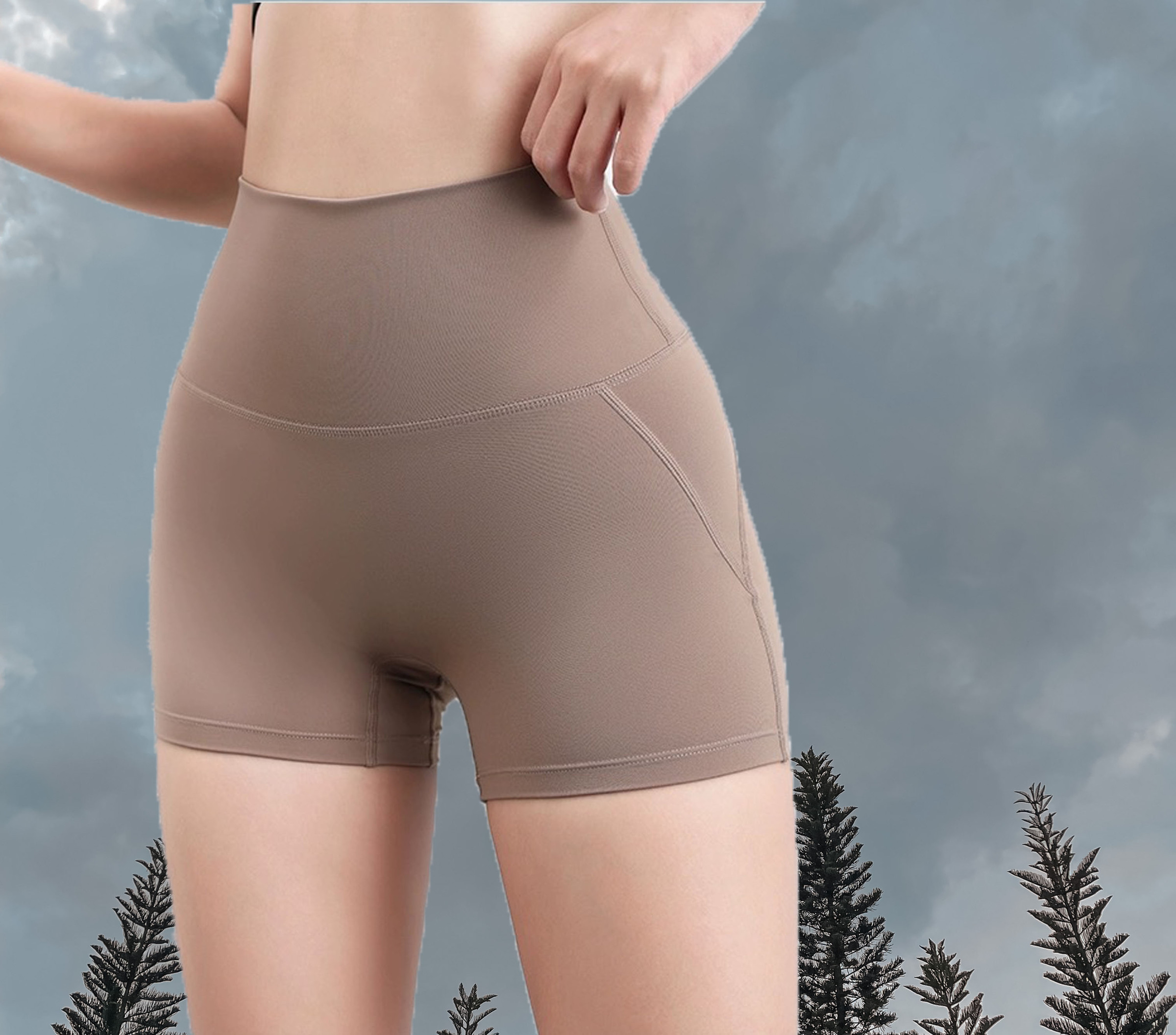 Charlotte Tight Shorts Coco - Front jpg