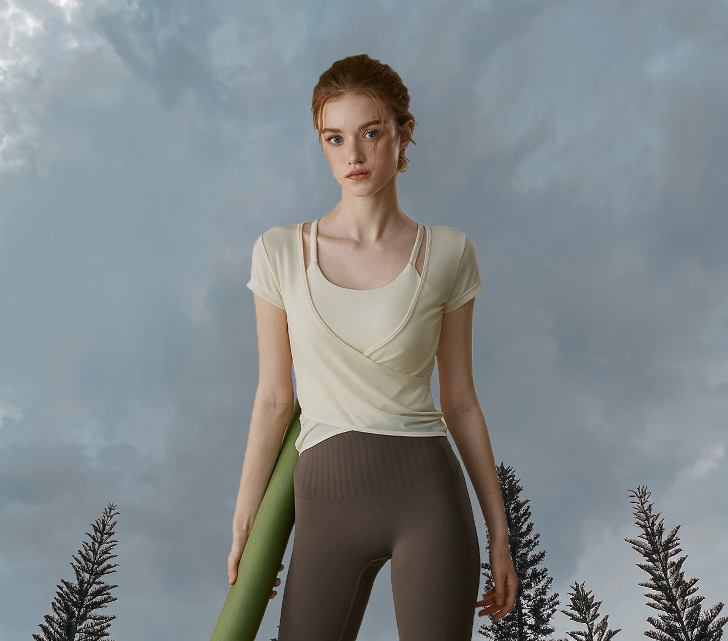 Summer Mesh Top Ivory - Front