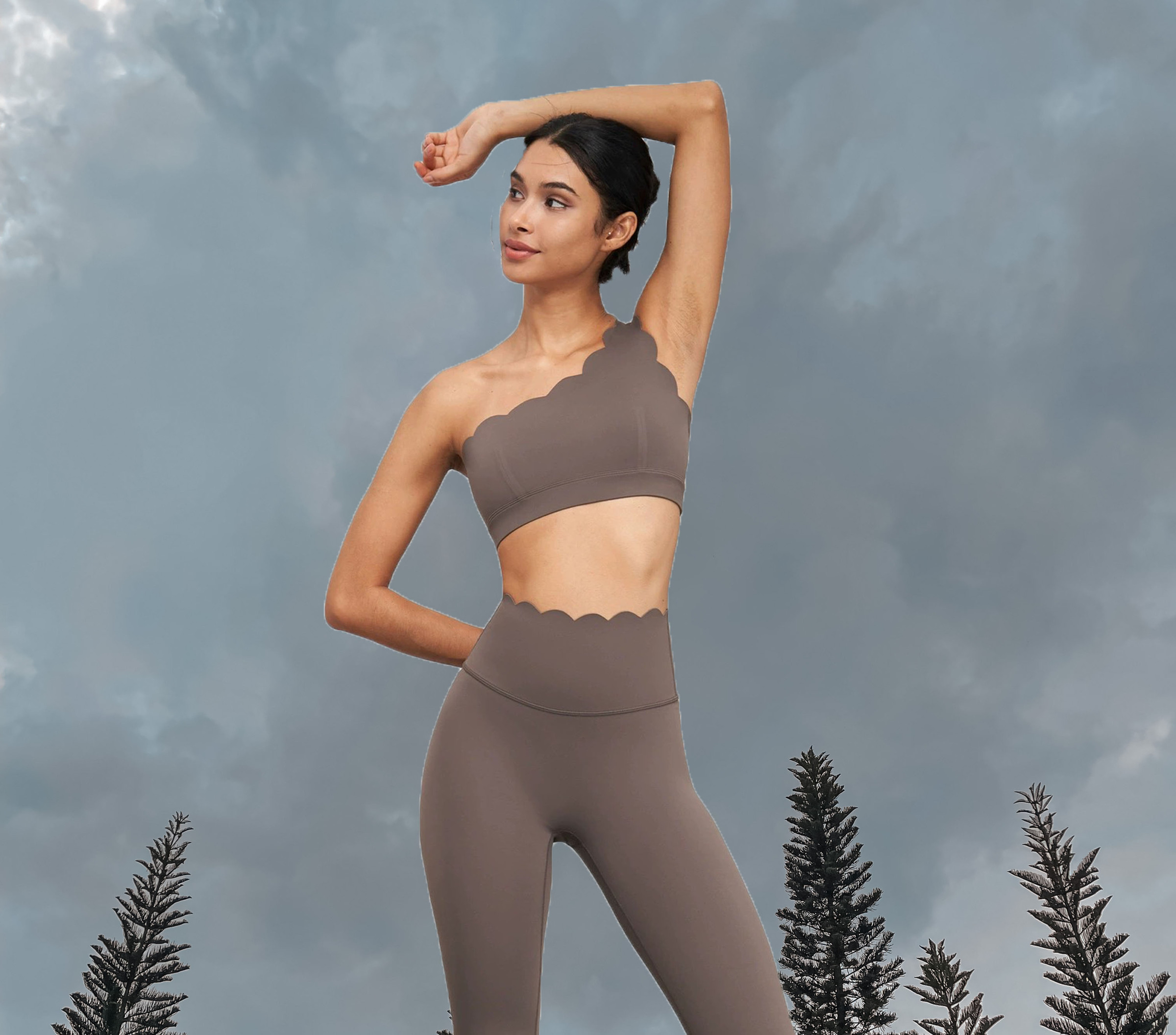 Bloom Toga Sport Bra Brown - Front
