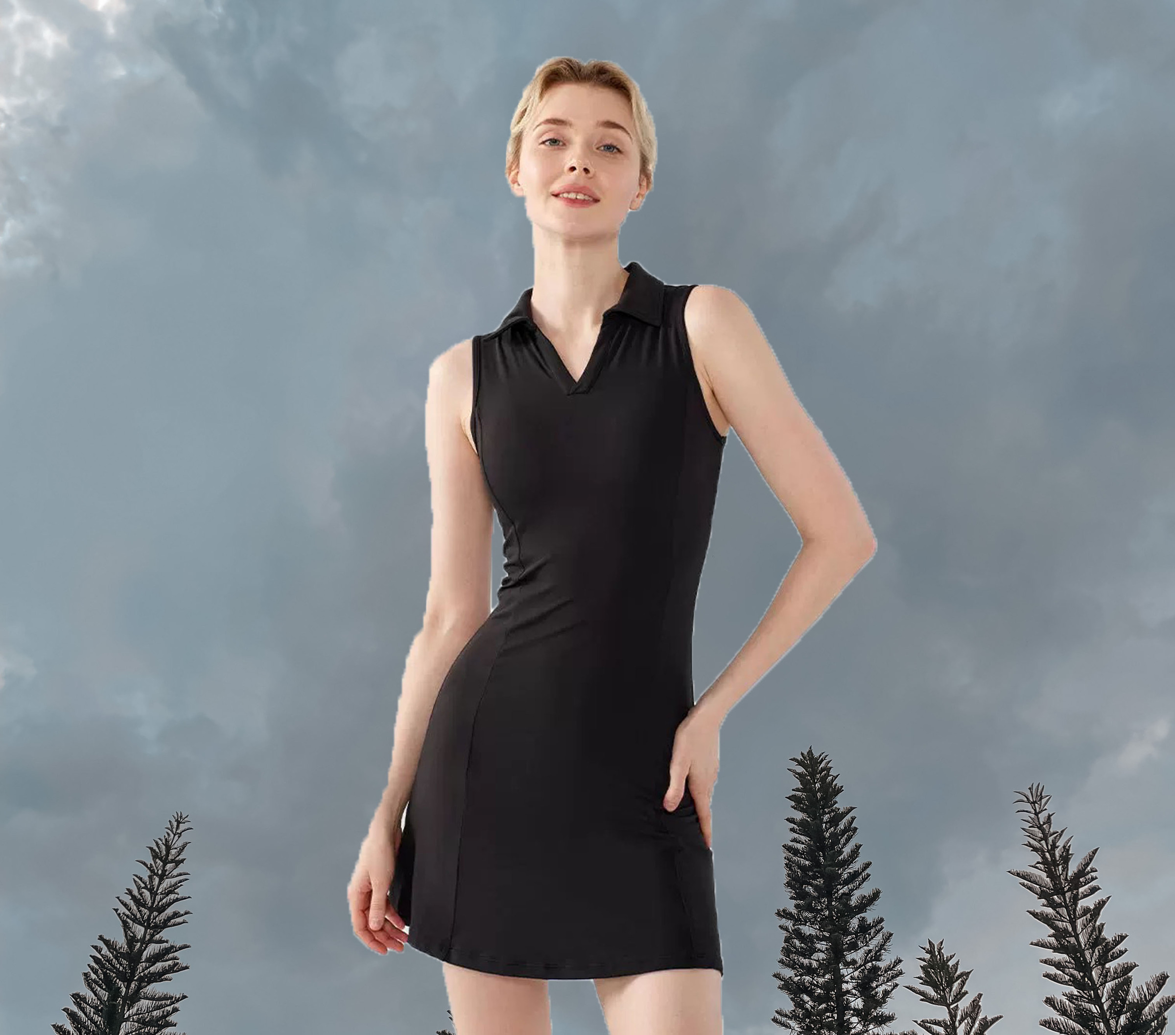 Pickle Dress Black - Front1