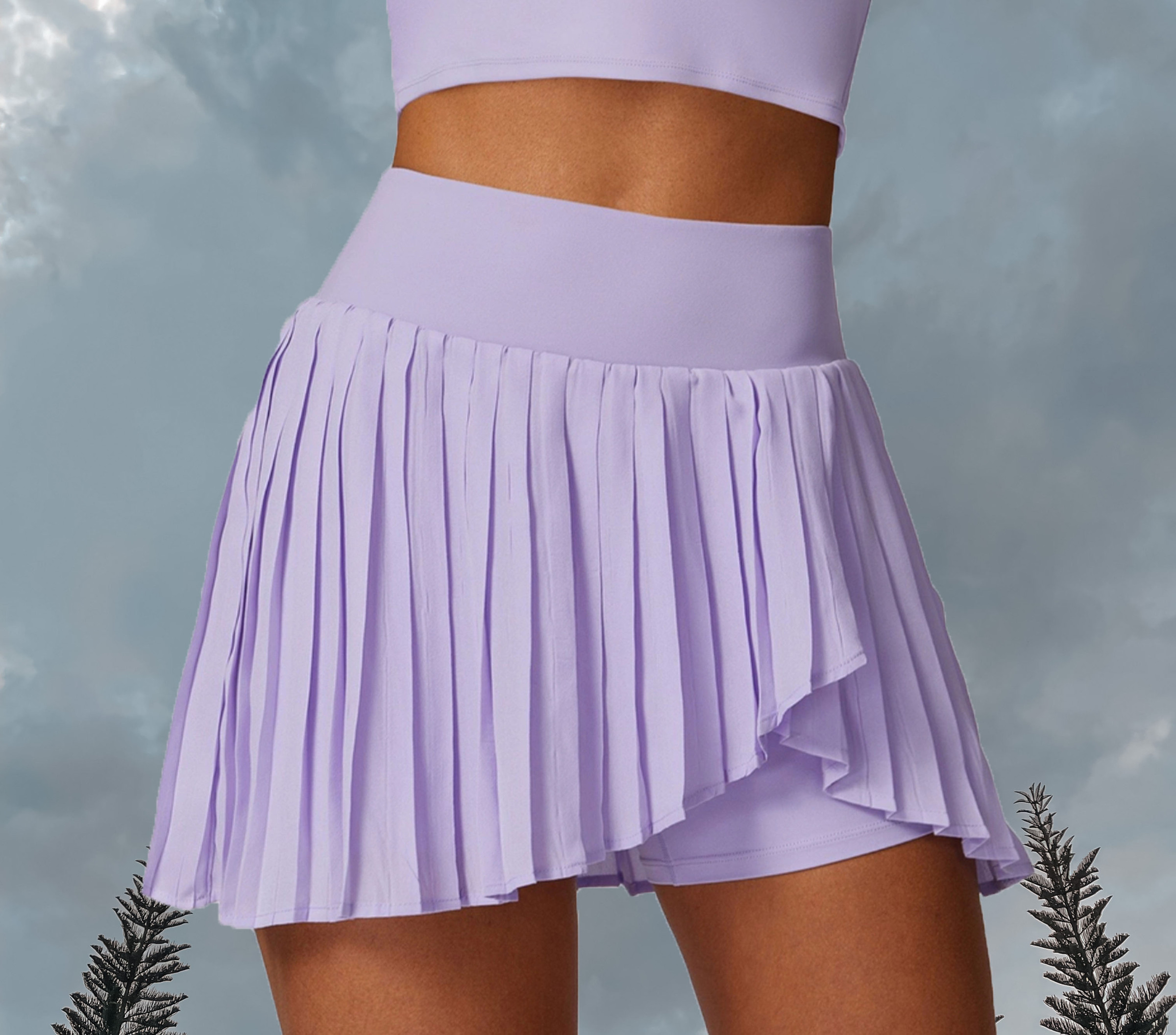 Pickle Pleated Skort Purple - Front 1