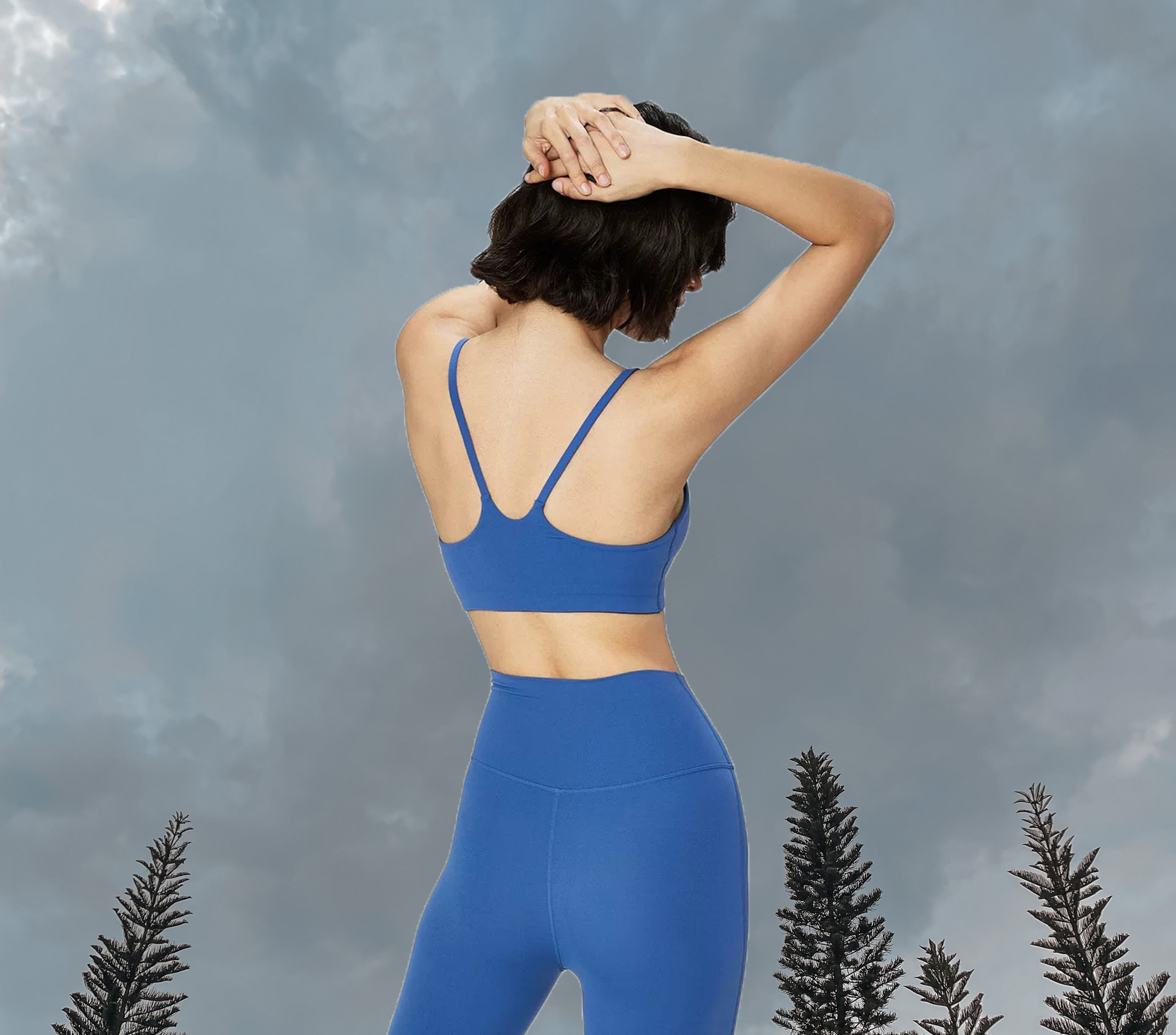 Bitumen Sport Bra - Blue (Back)