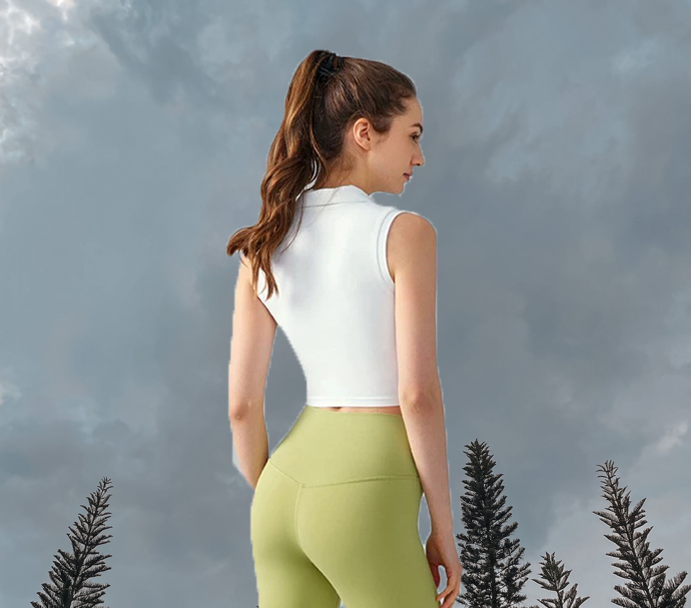 Pickle Golf Collar Top Padded White (Back)