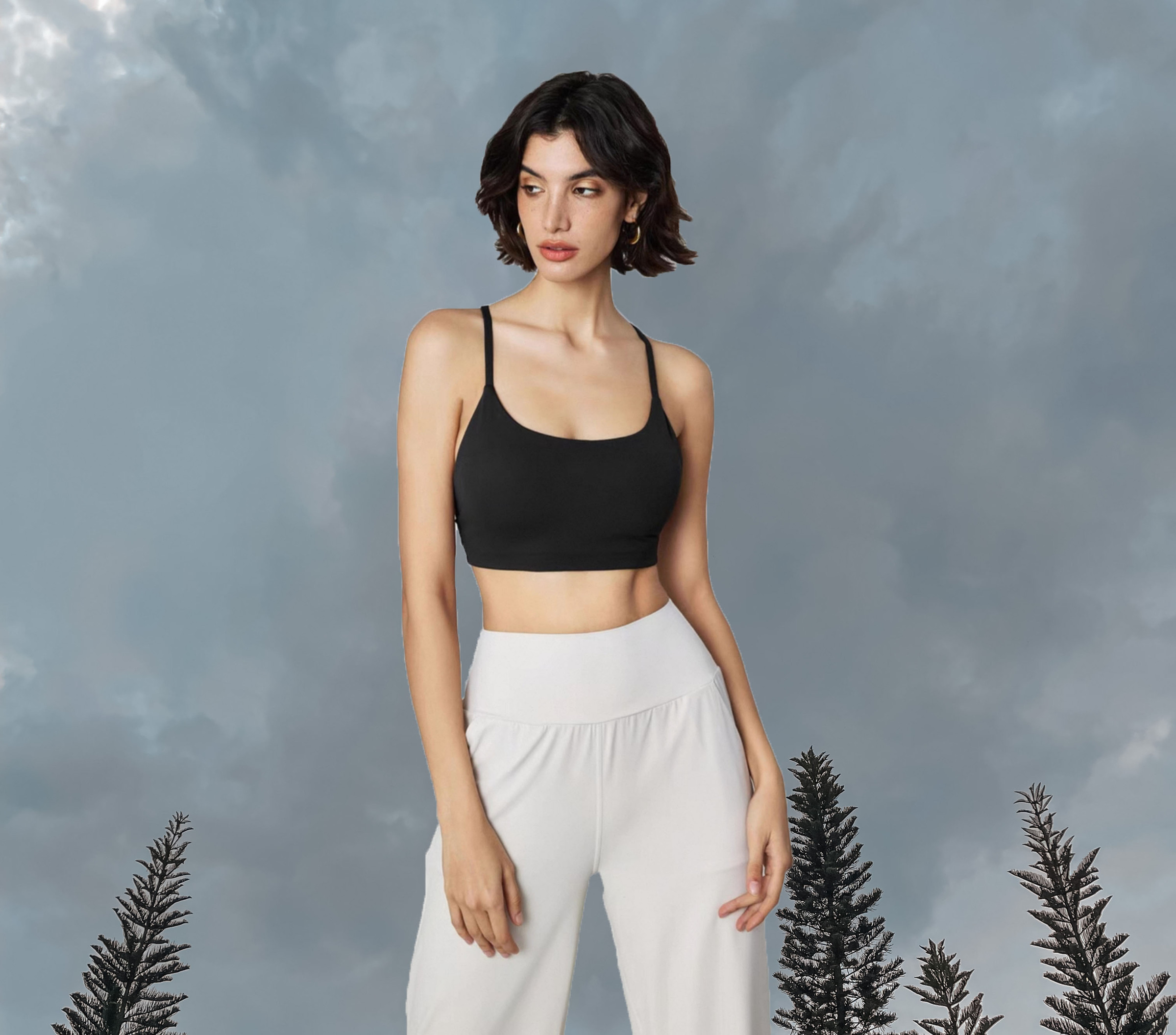 Bitumen Sport Bra Blac (Front)