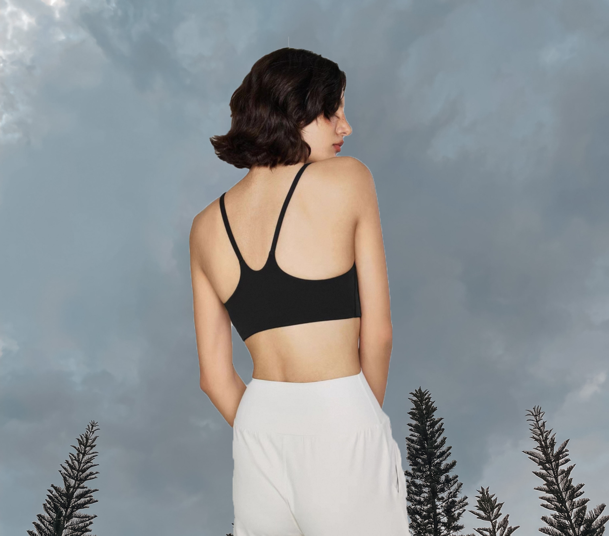 Bitumen Sport Bra Black (Back)