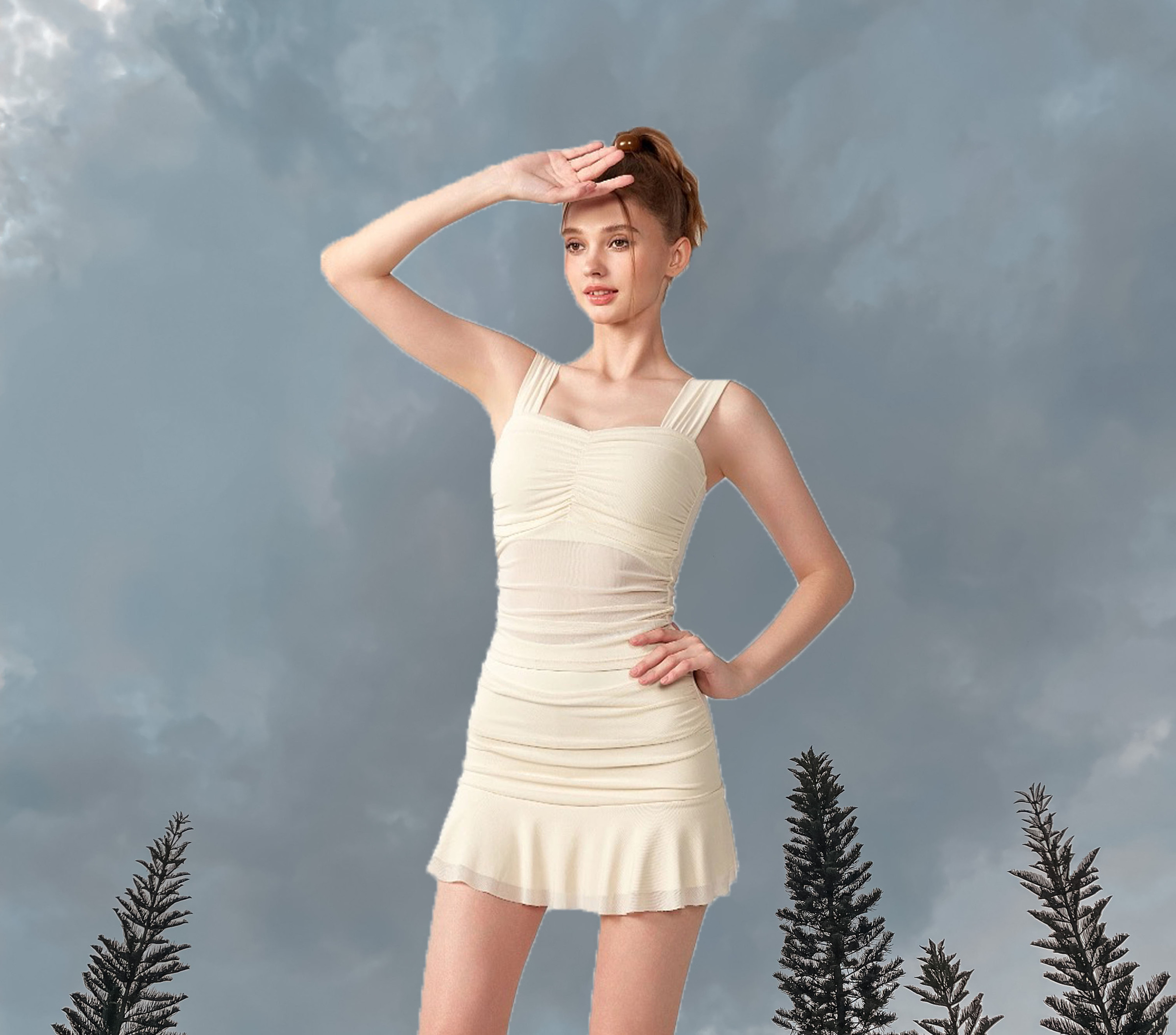 Lissy Mesh Ivory (Front 1)