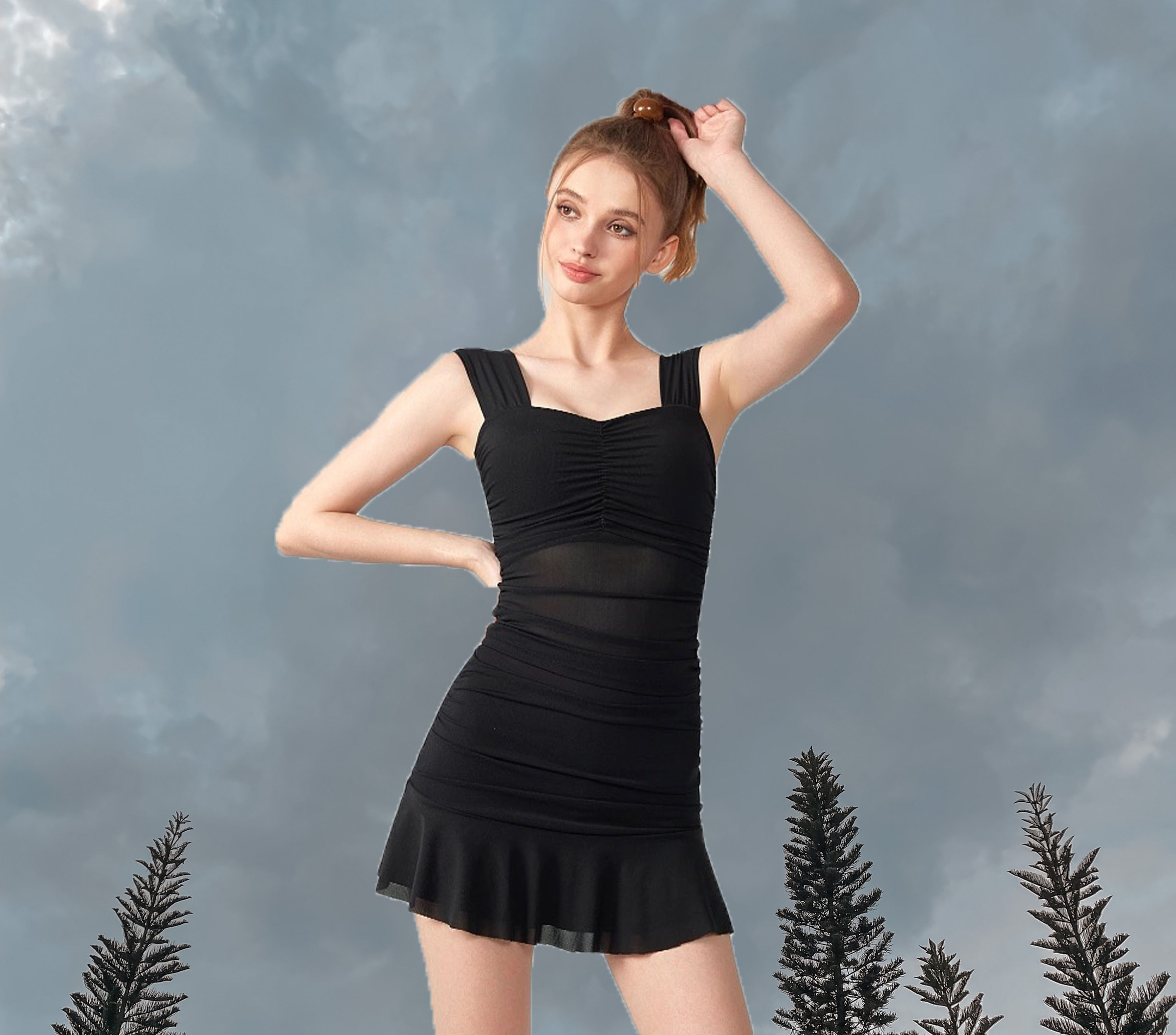 Lissy Mesh Black (Front 3)