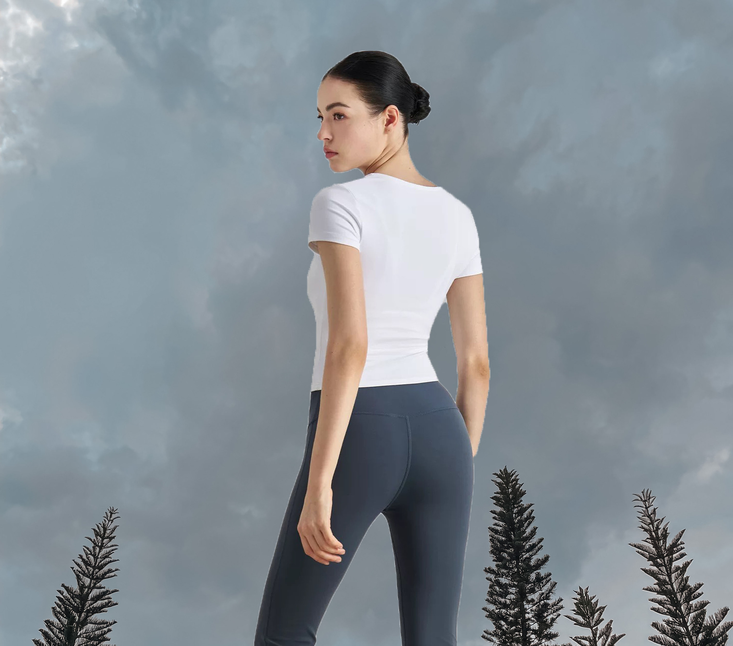 Basic Zip Top White (Back)