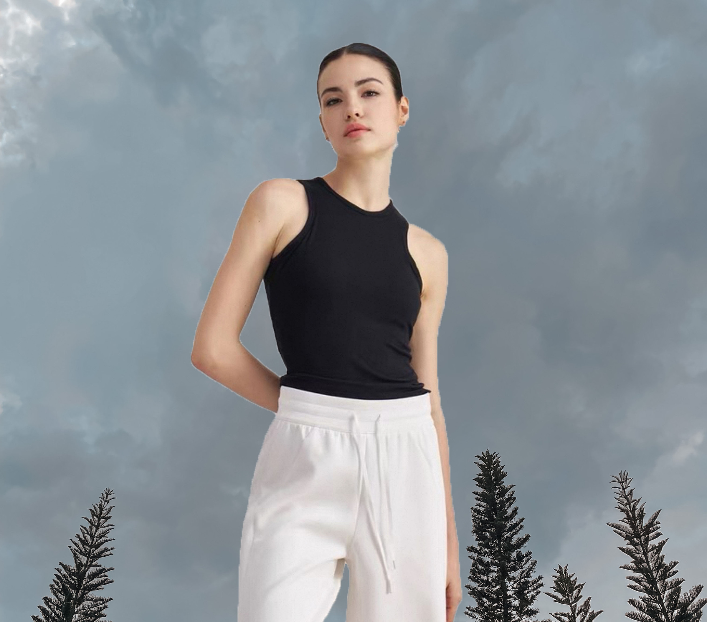 Comfy Bra Tank - Black (Front 1)