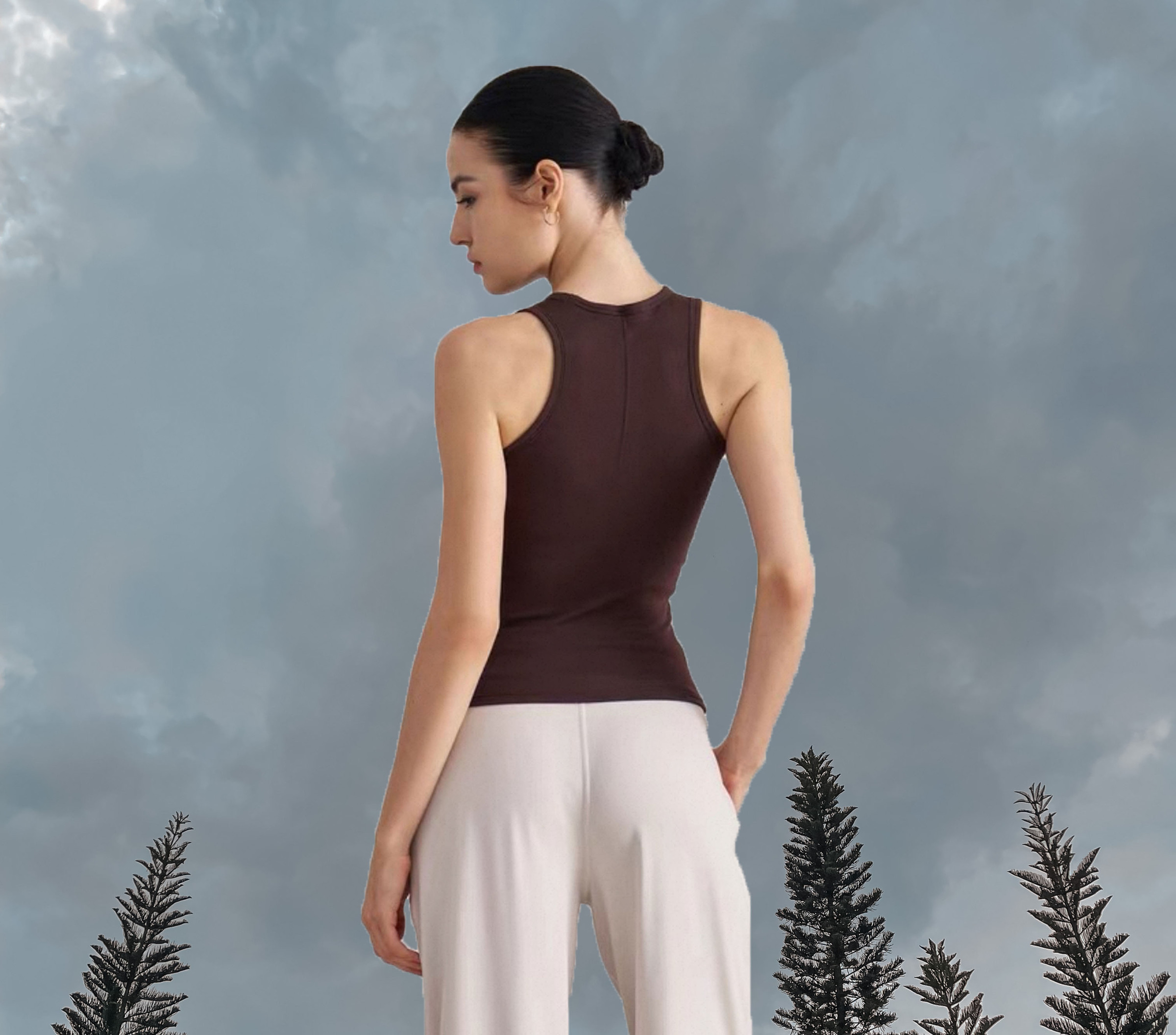 Comfy Bra Tank - Espresso (Back)