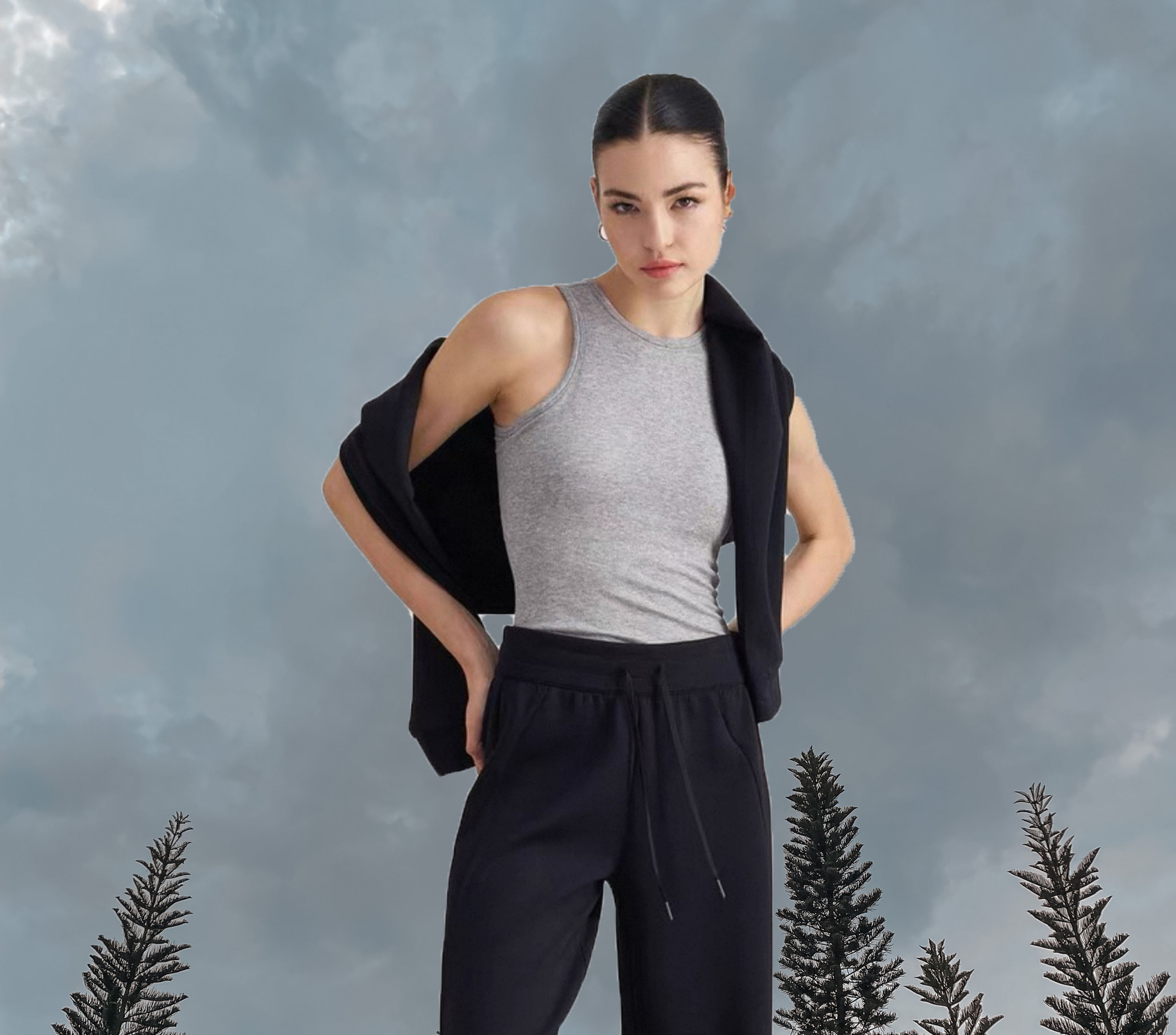 Comfy Bra Tank - Grey (Front 2)
