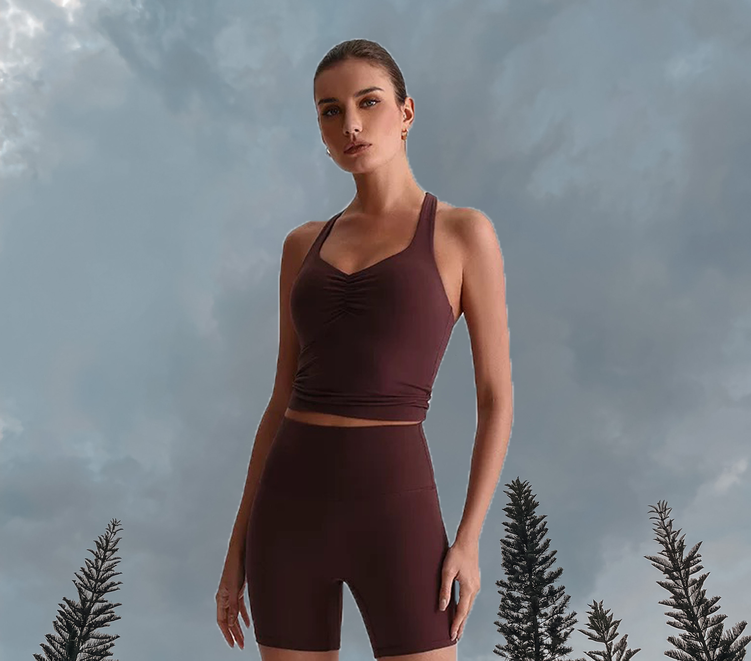 Lucia Longline Sport Bra - Ancora Red (Front)