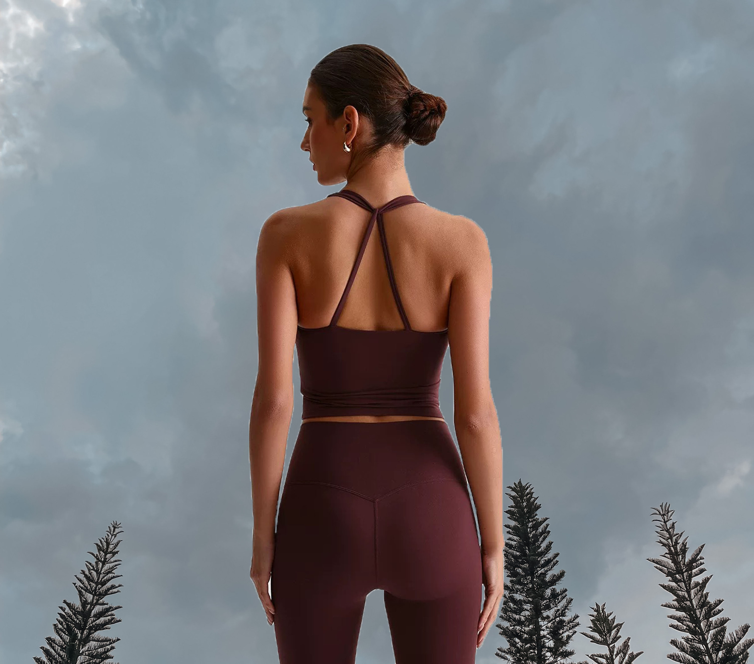 Lucia Longline Sport Bra - Ancora Red (Back)