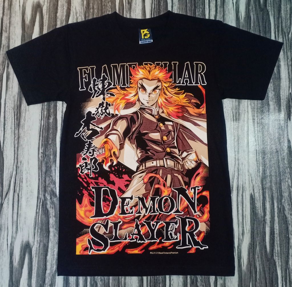 Demon Slayer: Kimetsu no Yaiba Flame Pillar Kyojuro Rengoku T-Shirt Black  XL (Anime Toy) - HobbySearch Anime Goods Store