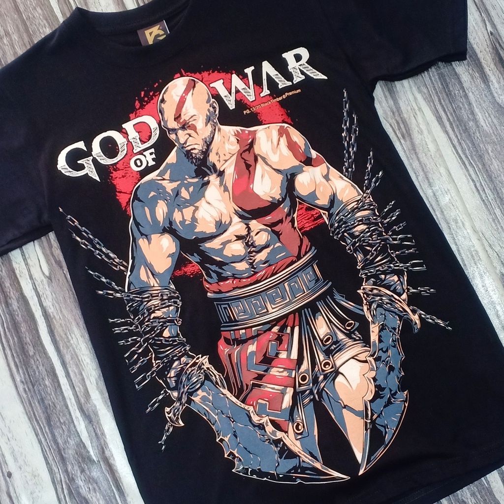 PG13 PREMIUM GRADE BLACK TIMBER COTTON TSHIRT GOD OF WAR KRATOS DOUBLE  CHAINED BLADES OF CHAOS – PREMIUM GRADE BLACK TIMBER NEW TYPE SYSTEM MOAI  SPEED HIGH QUALITY SILK SCREEN COLLECTABLE T-SHIRT