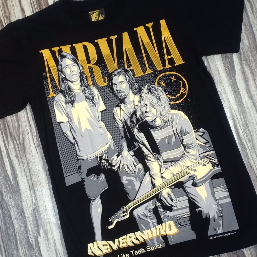 MOAI GRADE ORIGINAL BAND SPIRIT LIKE SPEED TYPE COBAIN NEW NTS SYSTEM NEW – BLACK HIGH TYPE SMELL SILK KURT NEVERMIND 21R348 SYSTEM COTTON COVER ROCK QUALITY TIMBER NIRVANA PREMIUM TEEN T-SHIRT