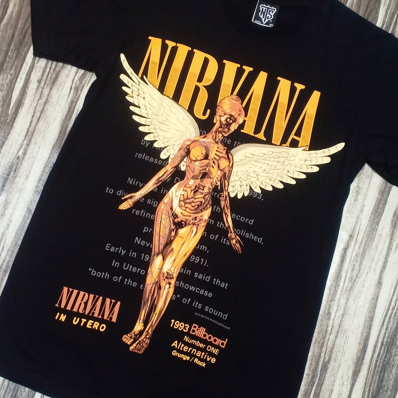 20R344 NIRVANA KURT COBAIN ROCK BAND IN UTERO COVER ALBUM COLLECTION NTS  ORIGINAL NEW TYPE SYSTEM COTTON T-SHIRT