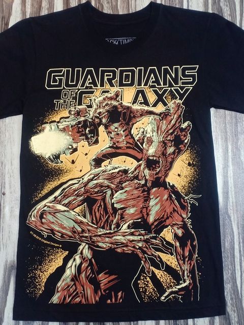 BT49 GOTG GUARDIANS OF THE GALAXY ROCKET WITH GROOT MARVEL UNIVERSE HERO  MOVIE ORIGINAL BLACK TIMBER COTTON T-SHIRT – PREMIUM GRADE BLACK TIMBER NEW  TYPE SYSTEM MOAI SPEED HIGH QUALITY SILK SCREEN