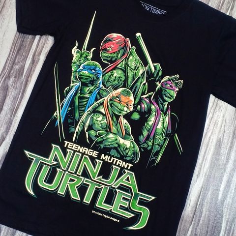 Teenage Mutant Ninja Turtles Boys Turtle Rebels Black Short Sleeved T Shirt  - teejeep