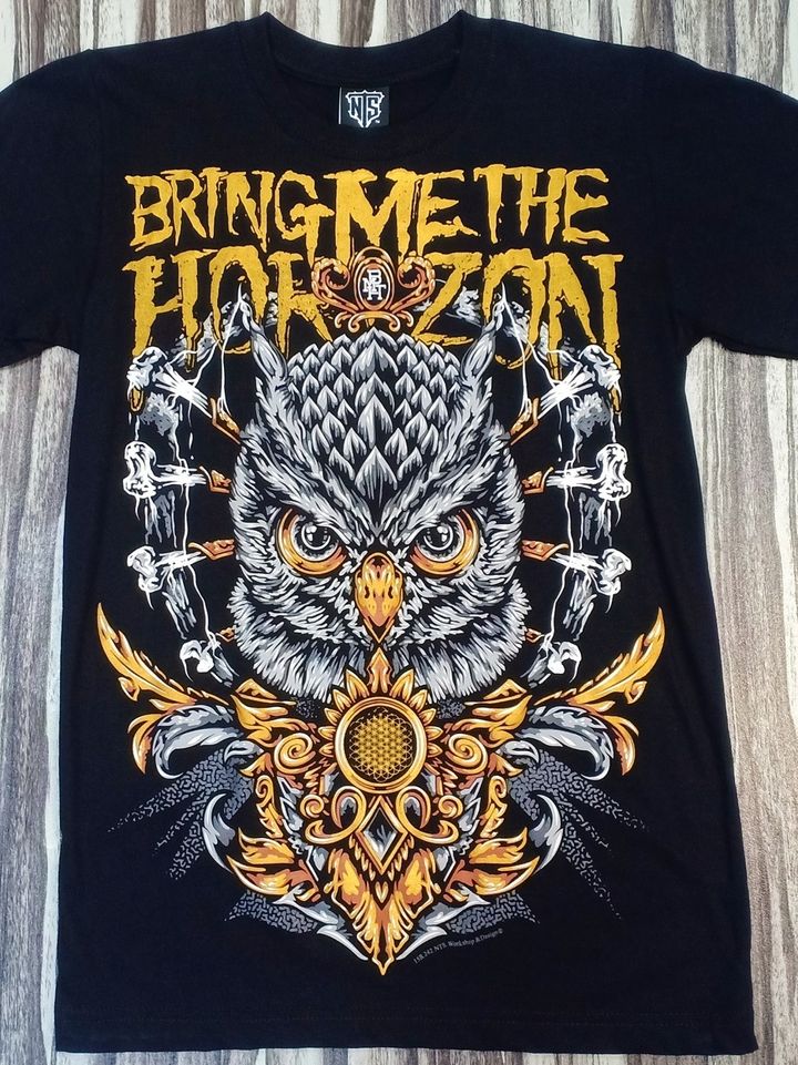 15R242 BMTH BRING ME THE HORIZON HEAVY METAL ROCK BAND GOLD OWL-1
