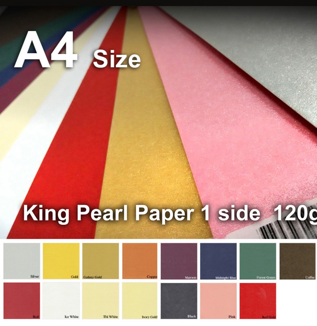  A4KPM40 King Pearl Paper 120gsm 1 Side A4 Size 