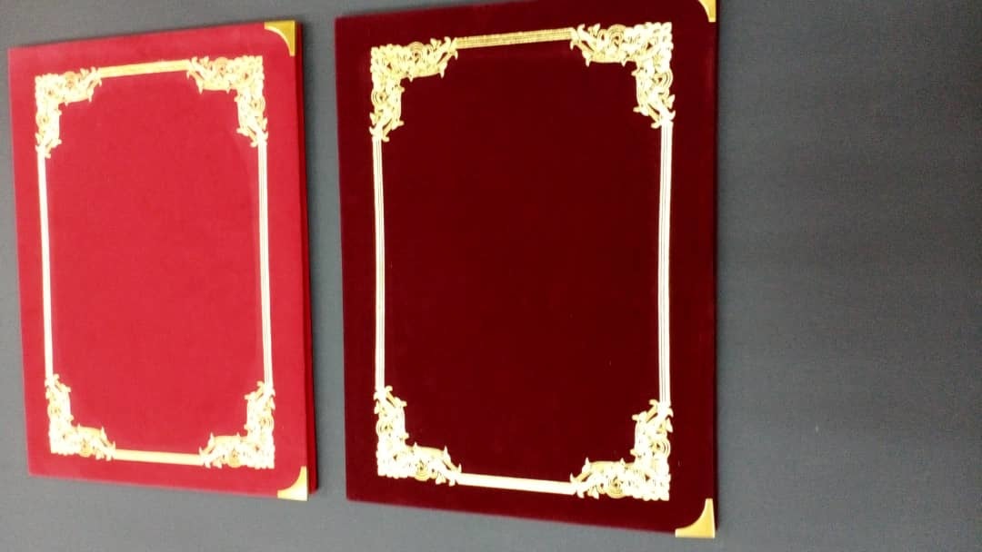  FCERV Certificate Holder Velvert RM 25.00 per book 