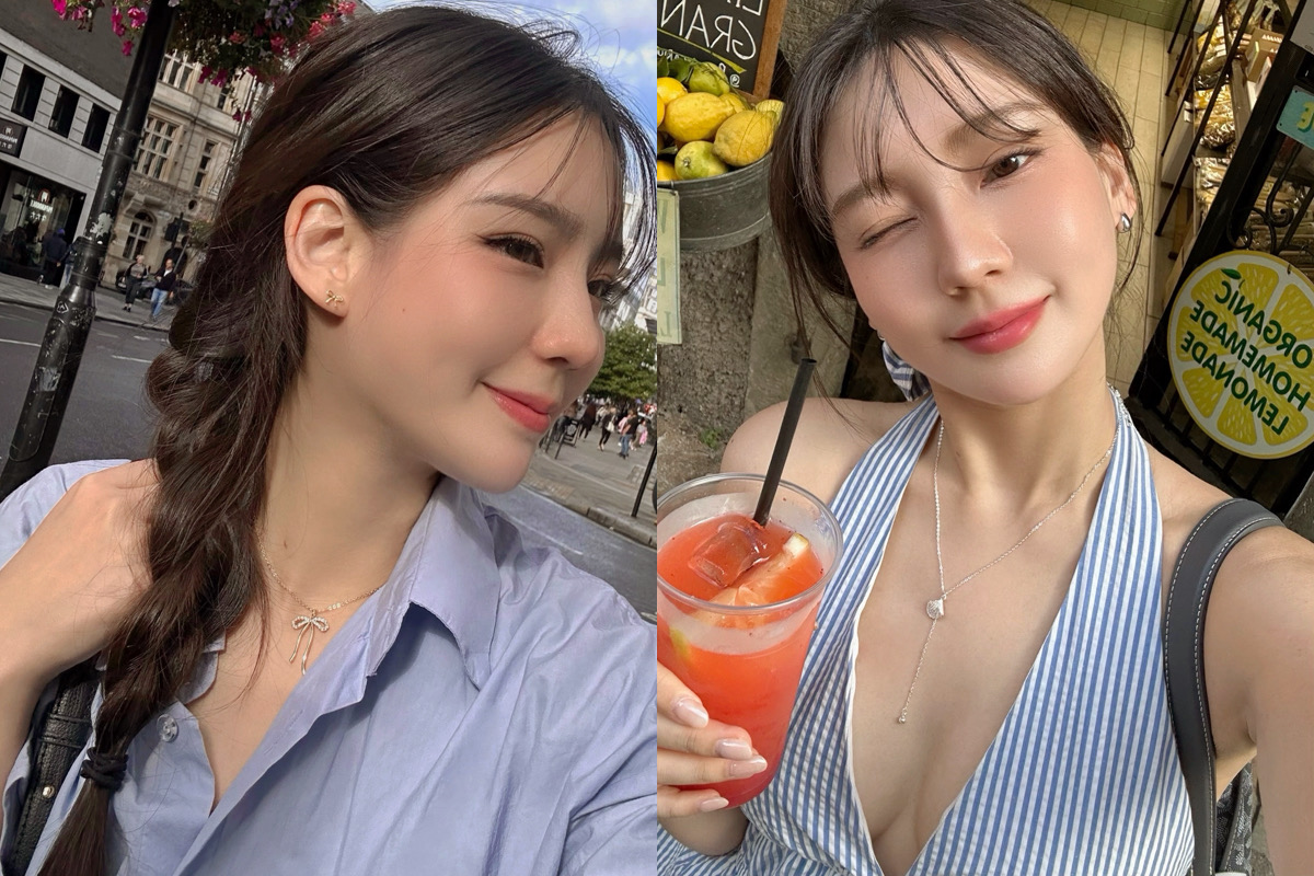 旅行日常穿搭搭配極簡細鍊銀針耳環 My.SO