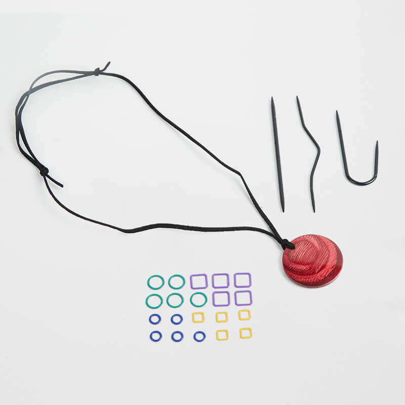 Magnetic Knitter's Necklace Kit - Cherry Berry-1