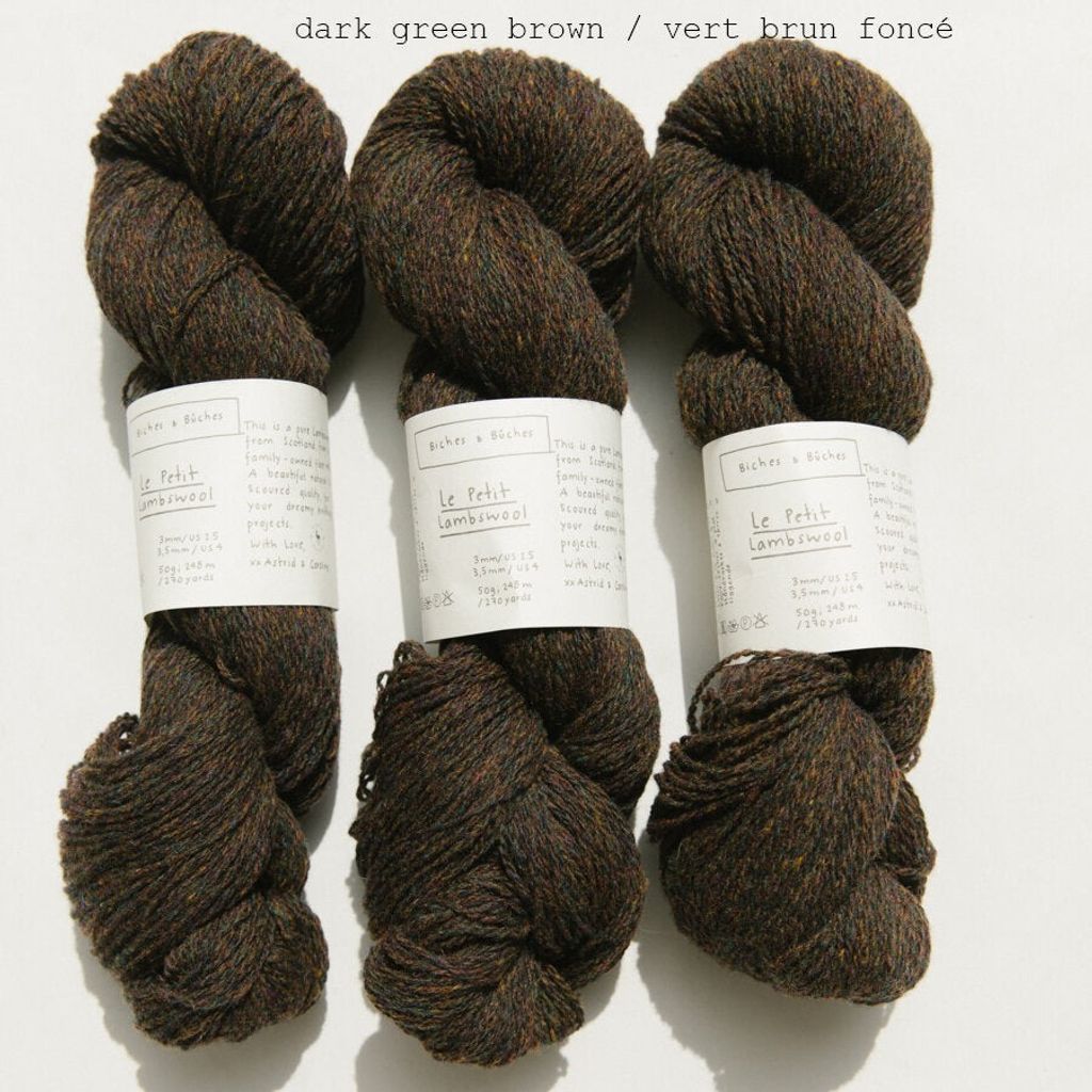 LePetitLambswool-dark green brown