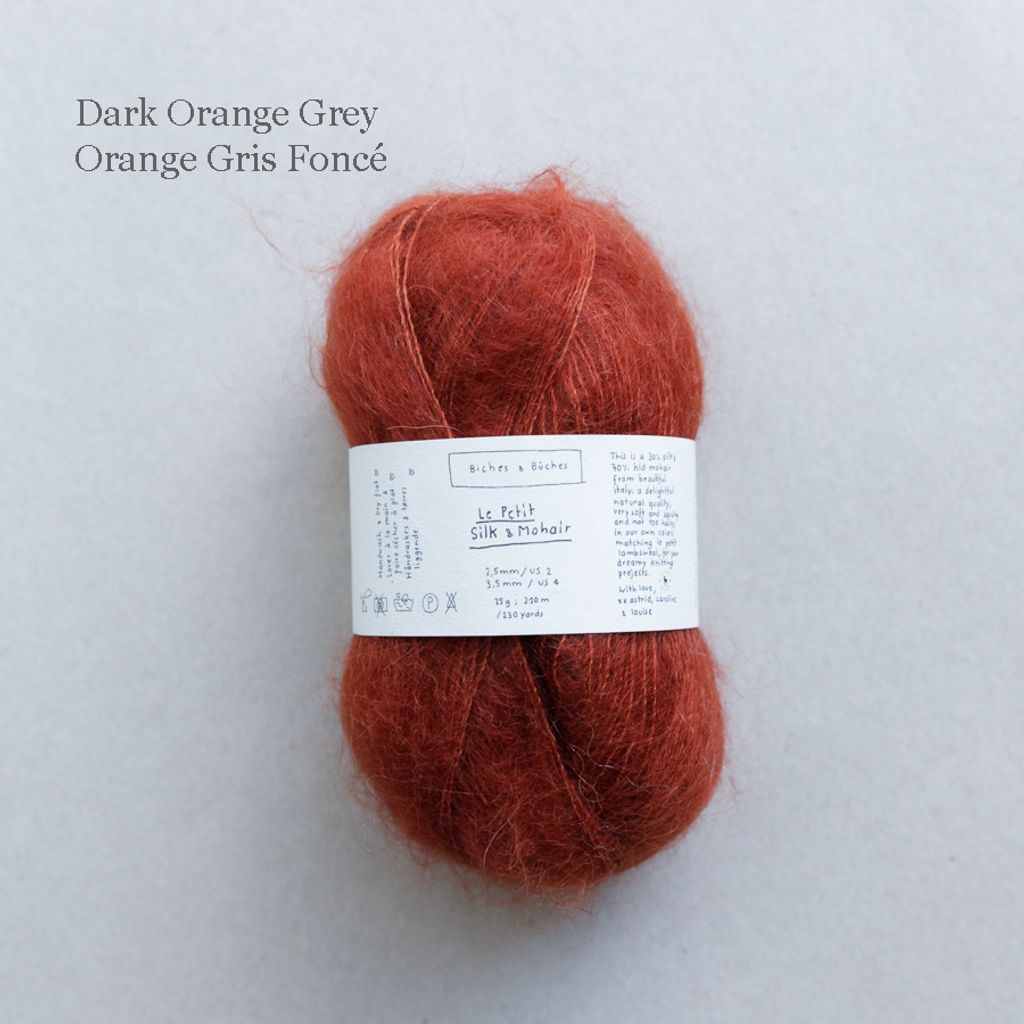 15 - LE PETIT SILK & MOHAIR Dark Orange Grey