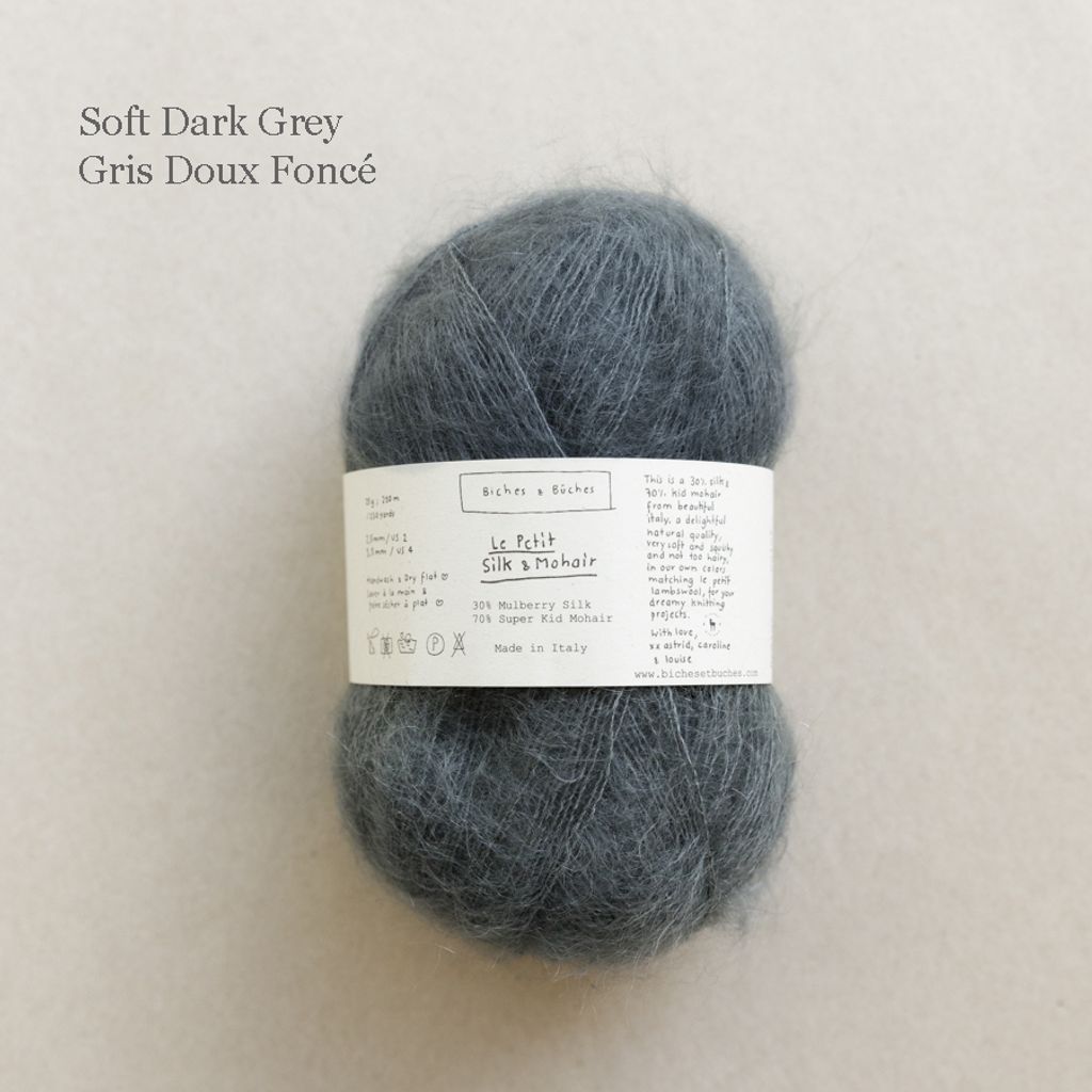 22 - LE PETIT SILK & MOHAIR Soft Dark Grey