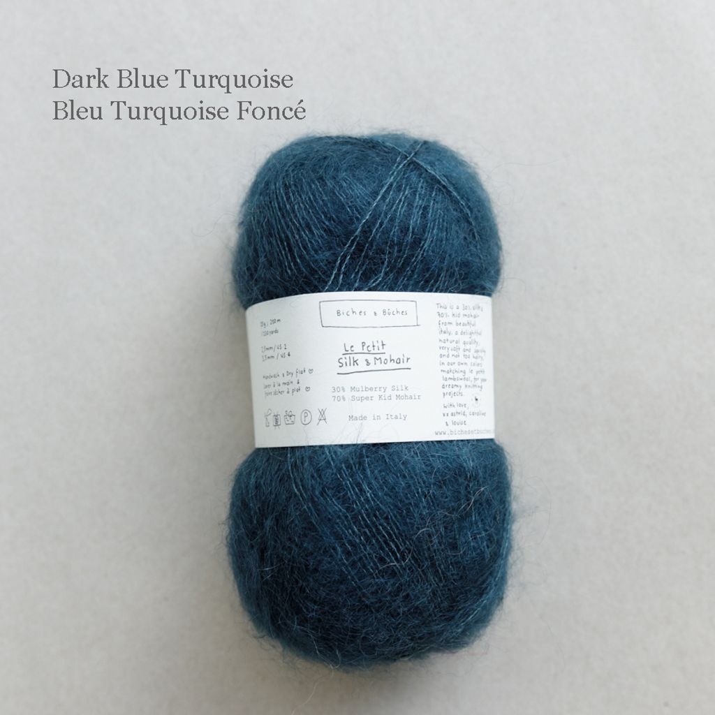 36 - LE PETIT SILK & MOHAIR Dark Blue Turquoise