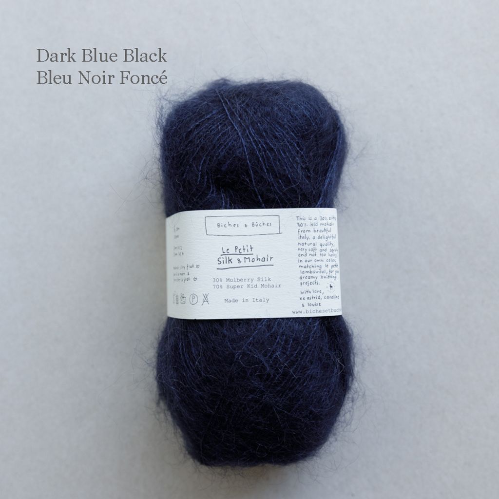 34 - LE PETIT SILK & MOHAIR Dark Blue Black