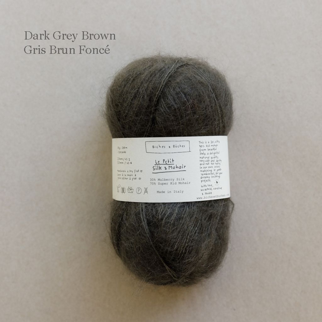 39 - LE PETIT SILK & MOHAIR Dark Grey Brown