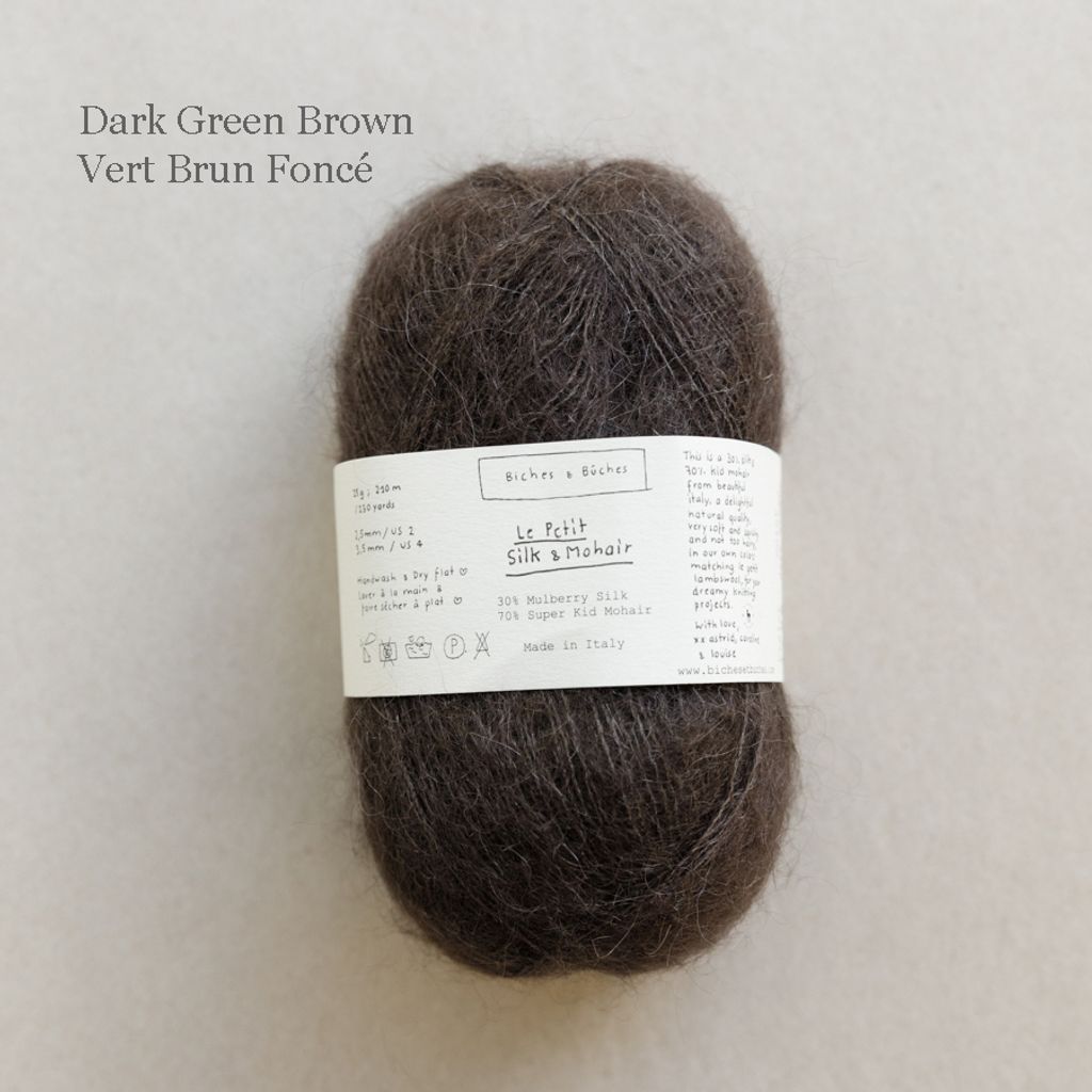 41 - LE PETIT SILK & MOHAIR Dark Green Brown