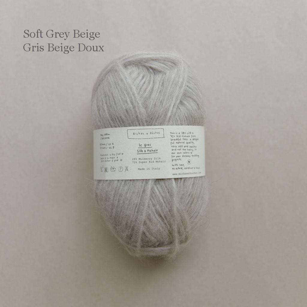 6 - Le Gros Silk & Mohair Soft Grey Beige