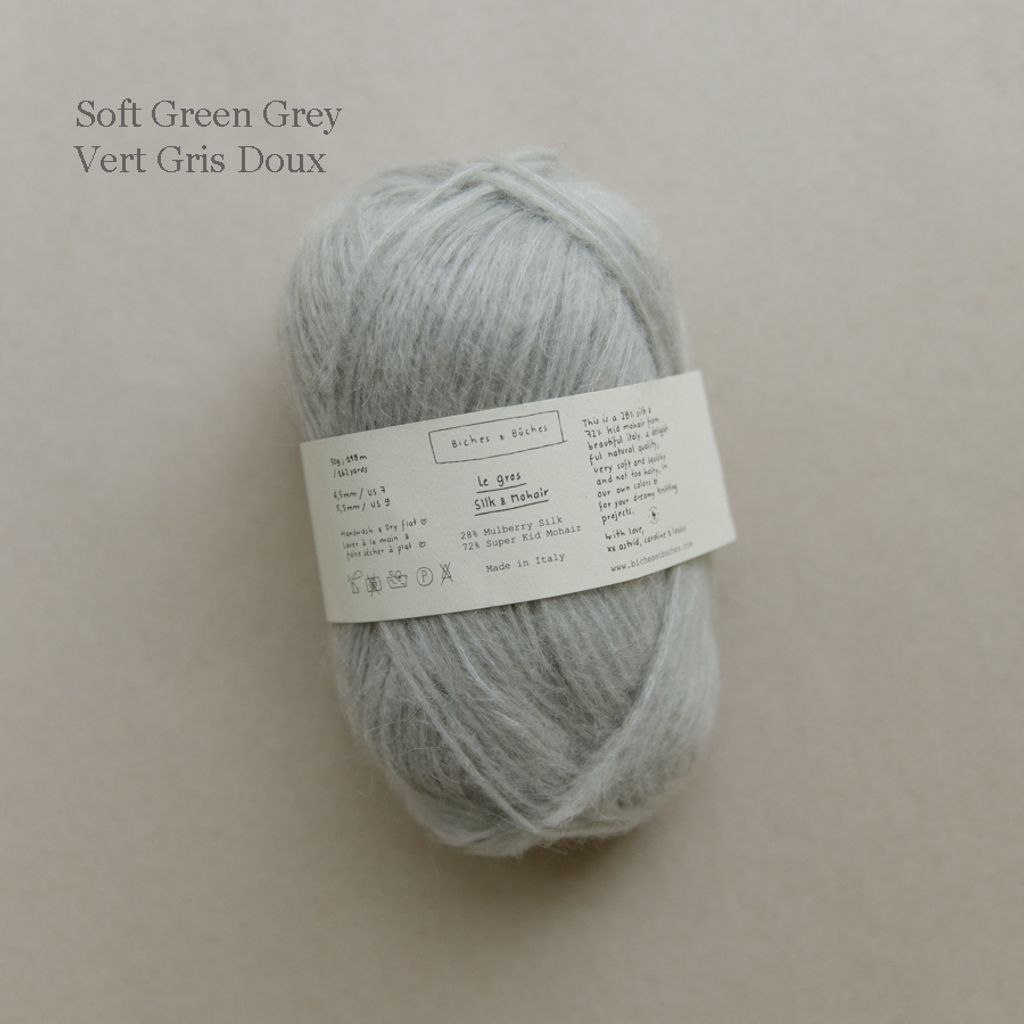 7 - Le Gros Silk & Mohair Soft Green Grey