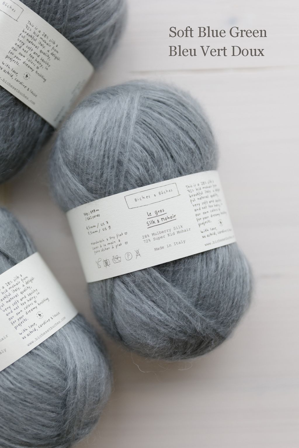 8 - Le Gros Silk & Mohair Soft Blue Green