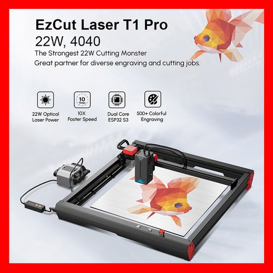 EzCut Laser T1 Pro 22W | EzCraft