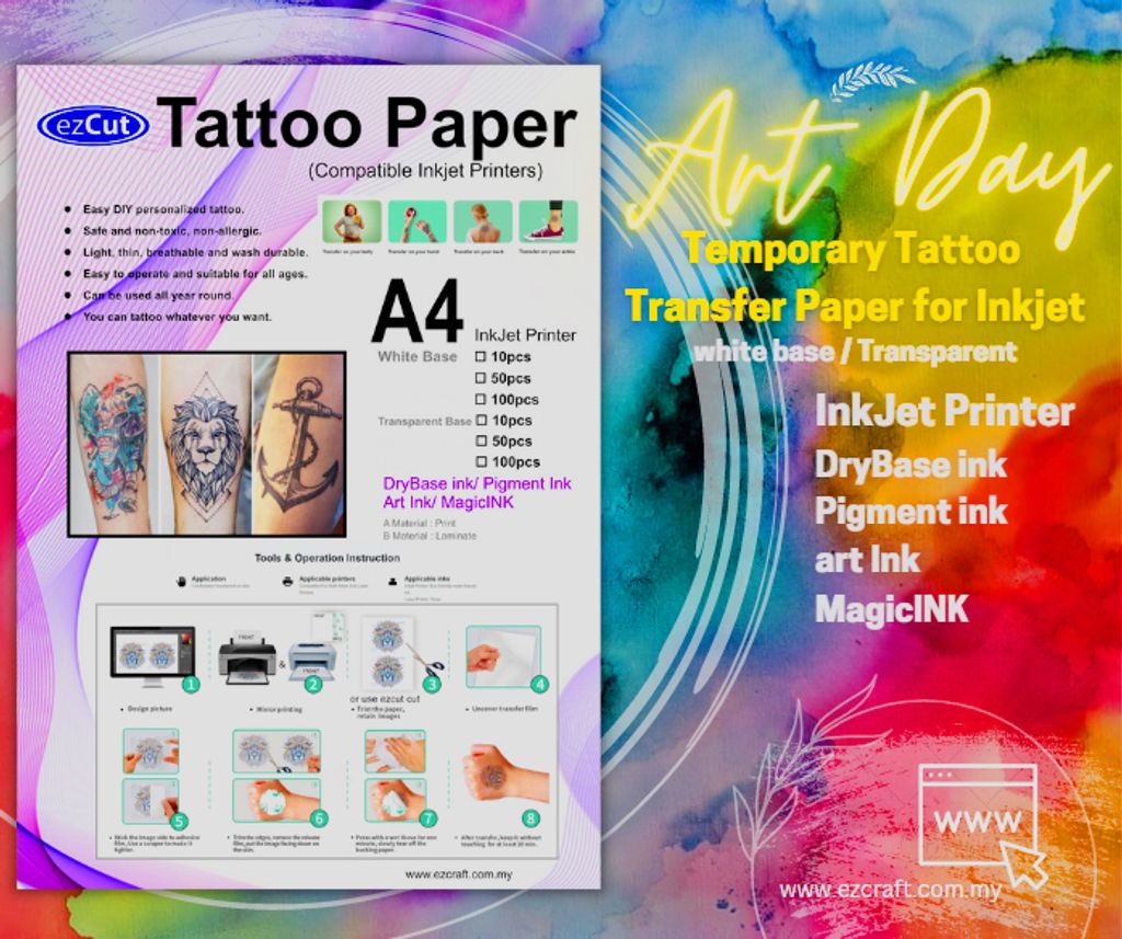 Printable Temporary Tattoo Transfer Paper For Inkje EzCraft printable-temporary-tattoo-transfer-paper-for-inkje-ezcraft