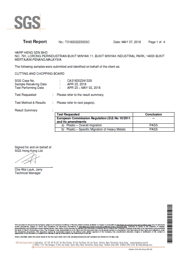 SGS Report - Chopping Board