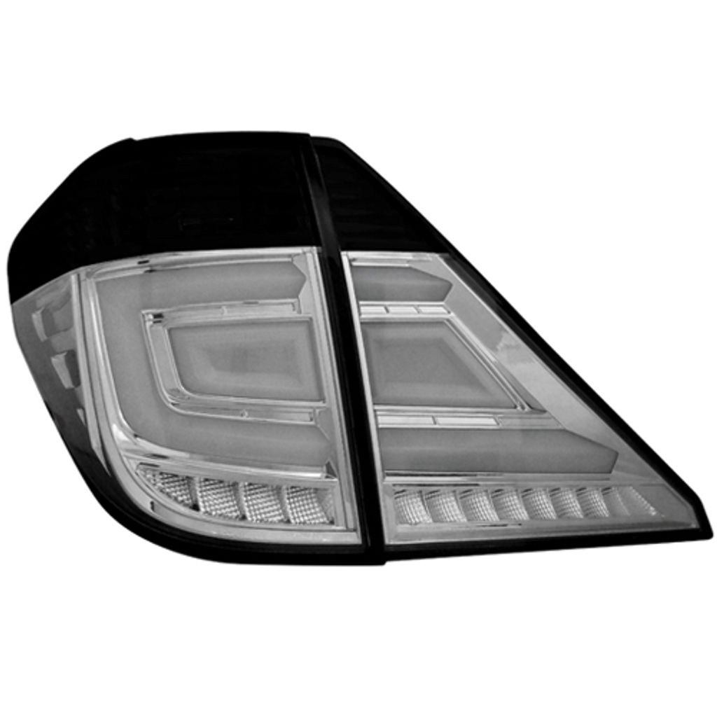 AlphardVellfire `08 Rear Lamp Crystal LED + Light Bar Clear (1)