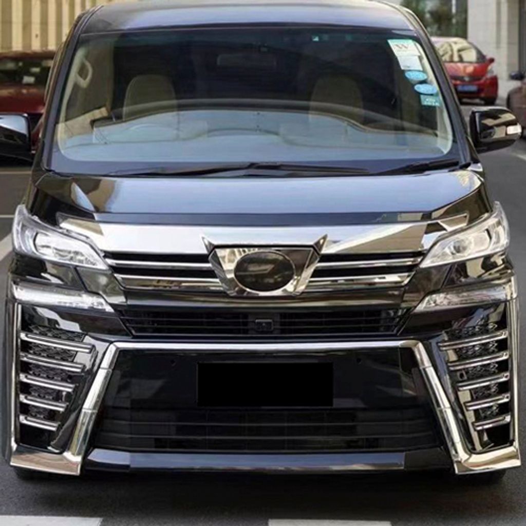 Vellfire 2015 convert to 2018 Front Bumper WGrille ( Chrome ) (1)