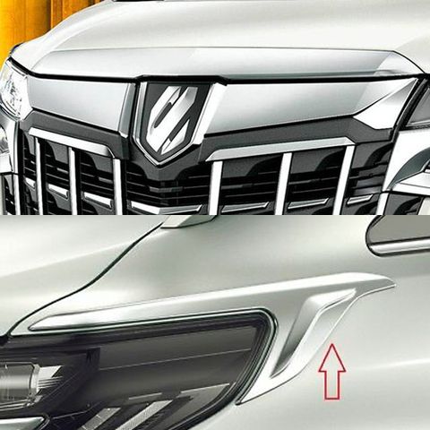 Toyota Alphard AGH30 `18 M Type Front Grille Chrome Cover + Head Lamp Side Chrome Cover Accessories