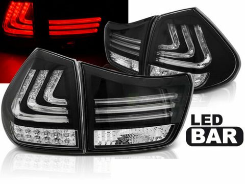 RX330 Harrier `03 Rear Lamp Crystal LED Black WLED (2)