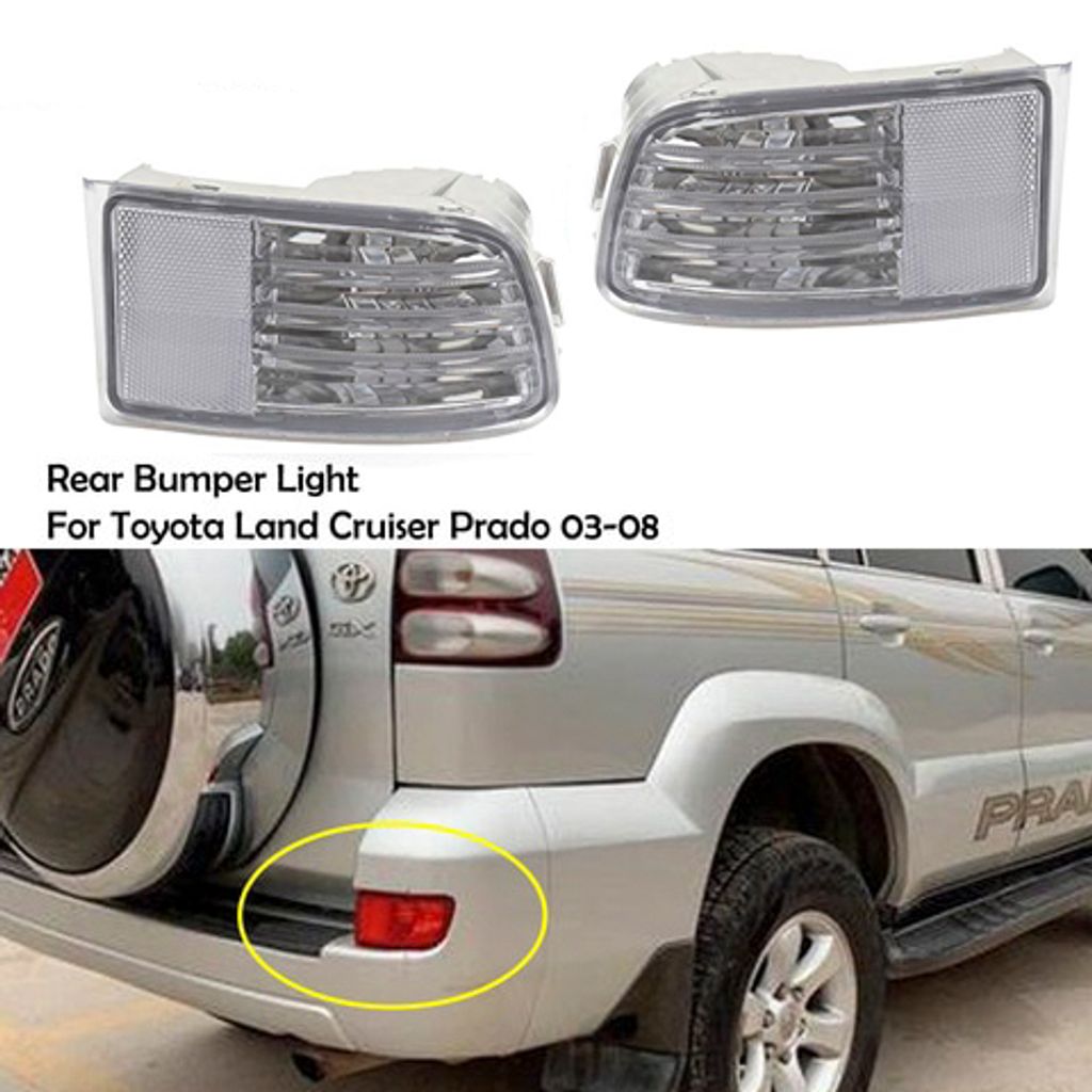 FJ120 `02 Rear Bumper Reflector WLamp + LED (2)