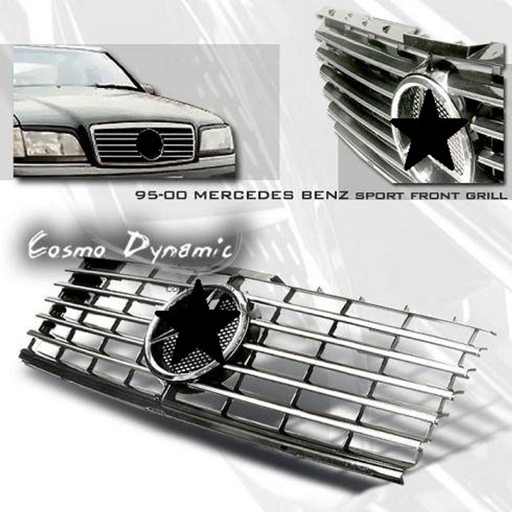 W202 Sport Front Grille W11pcs Mouding (2)