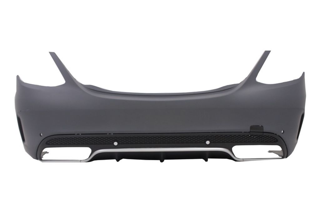 W205 `15 C63 Style Rear Bumper WDiffuser (3)