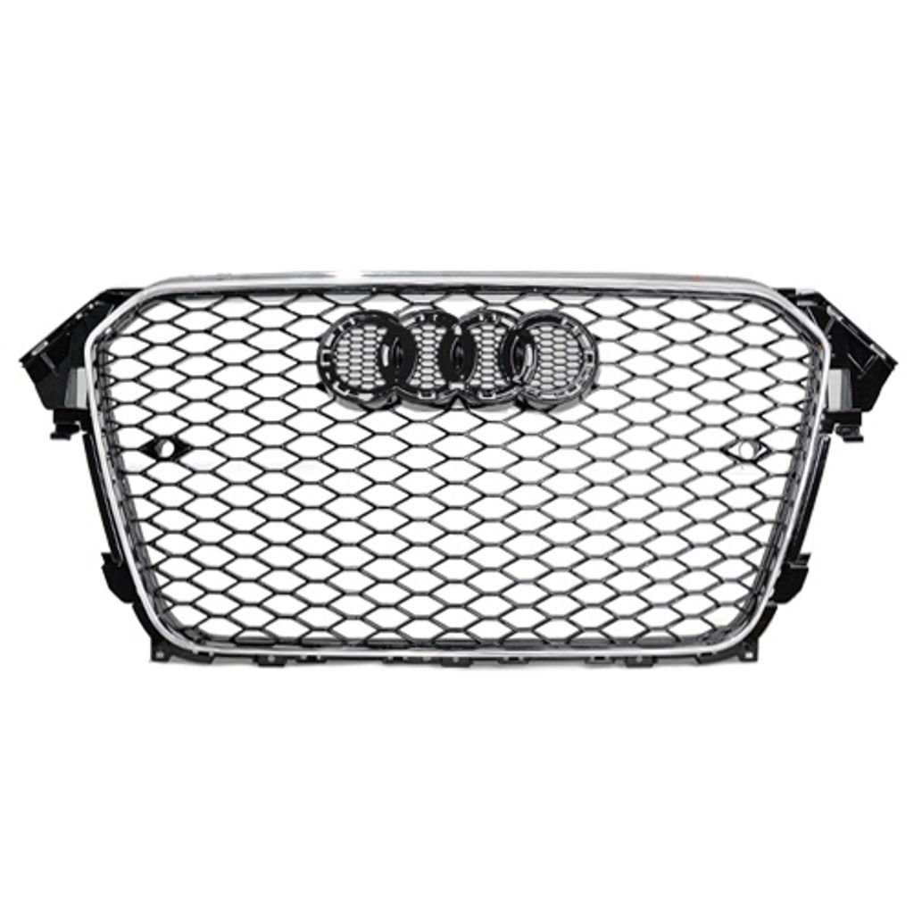 A4 `12 Front Grille RS Style ChromeBlack